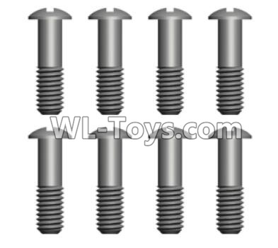 Wltoys L229 Spare Parts-29-04 0557 Pan head Cross recessed screws with lower half tooth(8PCS)-ST2.3X8PB,Wltoys L229 Rc Car Spare Parts Replacement Accessories,1:10 L229 RC Racing Car Trcuk parts