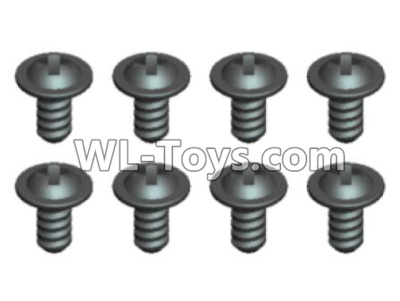 Wltoys L229 Spare Parts-29-07 A303-39 Pan head Cross recessed screws(8PCS)-ST2.6X6PWB6,Wltoys L229 Rc Car Spare Parts Replacement Accessories,1:10 L229 RC Racing Car Trcuk parts
