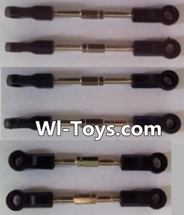 Wltoys L323 Front Upper Bar (Lenght-77mm)-2pcs & Steering Lever (75.5mm)-2pcs & Rear upper bar (length-71mm)-2pcs,Wltoys L323 Rc Car Spare Parts Replacement Accessories,Wltoys 1/10 Scale 4wd,2.4G L323 rc racing car Parts,On Road Drift Racing Tr