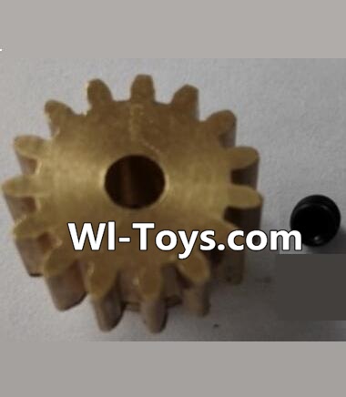 Wltoys L323 P949-26 15T Motor Gear(15 Teeth)-hole diameter 3.17mm,M-0.8,Wltoys L323 RC Car Spare Parts Replacement Accessories,Wltoys 1/10 Scale 4wd,2.4G L323 rc racing car Parts,On Road Drift Racing Truck Car Parts