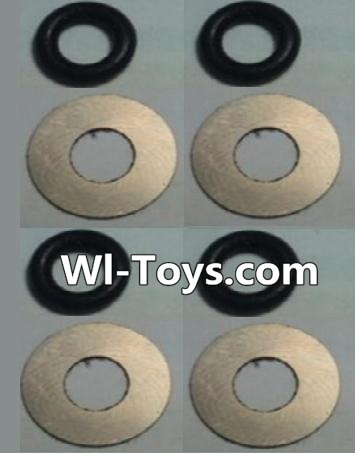 Wltoys L323 K949-70 Flat gasket(4pcs)-5.2x10x0.3mm & O-shape ring(4pcs)-4.5x8.5x2mm,Wltoys L323 RC Car Spare Parts Replacement Accessories,Wltoys 1/10 Scale 4wd,2.4G L323 rc racing car Parts,On Road Drift Racing Truck Car Parts