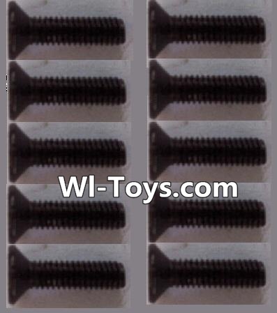 Wltoys L323 K949-88 Countersunk head Hexagon machine screws(10pcs)-M3x10TMHO,Wltoys L323 RC Car Spare Parts Replacement Accessories,Wltoys 1/10 Scale 4wd,2.4G L323 rc racing car Parts,On Road Drift Racing Truck Car Parts