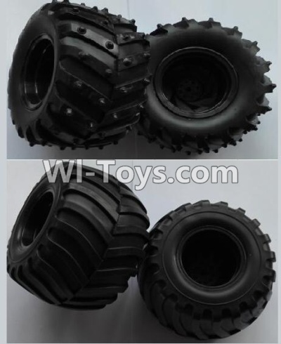 Wltoys P949 Front and Rear Wheel unit(Total 4pcs),Wltoys P949 RC Tractor Car Spare Parts Replacement Accessories,1:10 Scale 4wd P949 RC Tractor Truck parts,RC Tractor Racing car Parts
