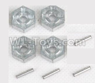 Hosim 9136 Hexagonal round seat adn Pin(Each 4pcs)-ZJ09,Hosim 9136 Parts