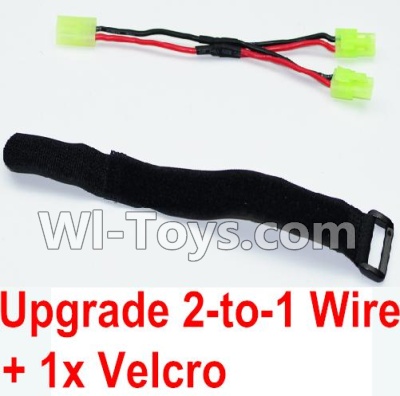 Foxx S911 Upgrade 2-to-1 wire and Velcro-Two battery can be used together,Run 2x Time than usual Parts-,Foxx S911 RC Car Parts,S911 foxx v2 1/12 Parts