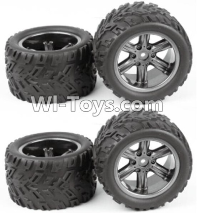 XinleHong Toys 9120 ZJ01 The Left and Right Wheel(Total 4pcs),JYRC XinleHong Toys 9120 Racing Sprint RC Monster Truck Spare parts Accessories,9120 1:12 4WD Brush High Speed Buggy Parts