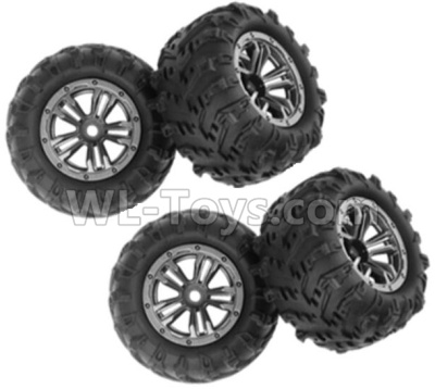 XinLeHong Toys 9145 Parts-Whole Wheel Unit-4 Set-45-ZJ03,XinLeHong Toys 9145 RC Car Parts,XinLeHong Toys 1/20 Parts