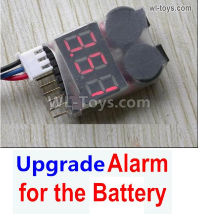 Wltoys 16800 Upgrade Alarm for the Battery. It Can test whether your battery has enouth power. You can hear the alarm voice in 50 meteres. 1/16 8ch Wl-Model Wltoys 16800 RC Excavator Parts Accessories