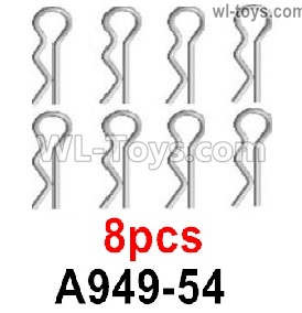 Wltoys 16800 R-Clips, Clips Pin. A949-54. Total 8pcs. 1/16 8ch Wl-Model Wltoys 16800 RC Excavator Parts Accessories