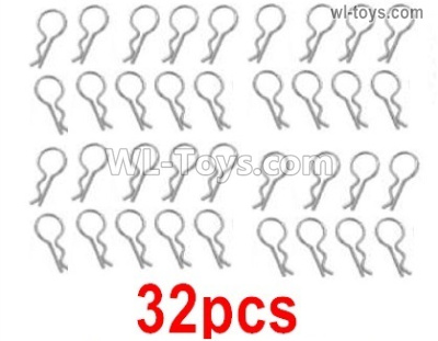 Wltoys 16800 R-Clips, Clips Pin. A949-54. Total 32pcs. 1/16 8ch Wl-Model Wltoys 16800 RC Excavator Parts Accessories