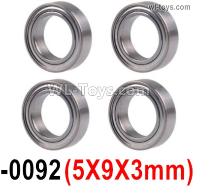 Wltoys 16800 Ball Bearings. 5x9x3mm. 12428.0092. Total 4pcs. 1/16 8ch Wl-Model Wltoys 16800 RC Excavator Parts Accessories