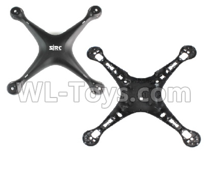 SJRC S70W Spare Parts-04 Upper and Bottom shell cover-Black,SJR/C S70W RC Racing Drone Parts,SJ S70W RC Quadcopter Spare parts,SJRC S70W RC Drone parts