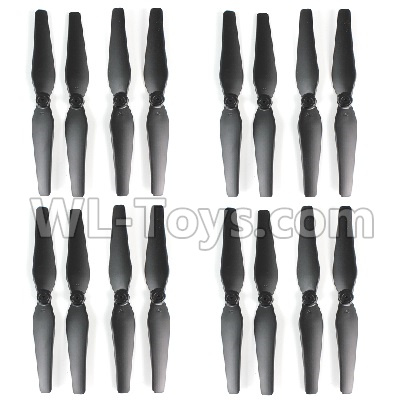 SJRC S70W Spare Parts-08-02 Main Rotor blades,Propellers(16pcs)-Black,SJR/C S70W RC Racing Drone Parts,SJ S70W RC Quadcopter Spare parts,SJRC S70W RC Drone parts