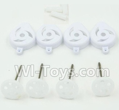 SYMA X5S X5SW X5SC Parts-20 Main gear(4pcs) & Motor cover(4pcs)-White For SYMA X5S X5SC X5SC Quadcopter UFO parts
