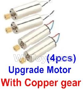 SYMA X5S X5SW X5SC Parts-39 Upgrade Reversing-rotating Motor with Black and white wire(2pcs) & rotating Motor with red and Blue wire(2pcs)-All with copper gear For SYMA X5S X5SC X5SC Quadcopter UFO parts