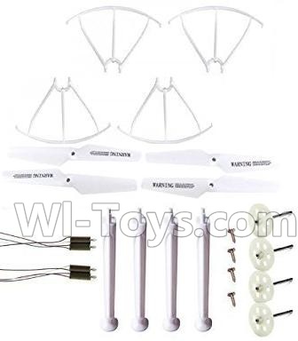 SYMA X5S X5SW X5SC Parts-65 Outer protect frame(4pcs) & Propellers(4pcs) & Landidng skid(4pcs) & Main gear-White For SYMA X5S X5SC X5SC Quadcopter UFO parts