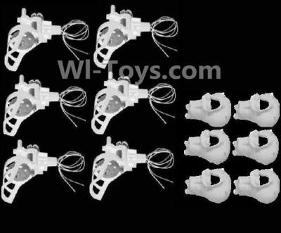 SongYang toy X17 Parts-06 Rotating Motor Assembly(3pcs) & Reversing-rotating Motor Assembly(3pcs) & Upper motor cover(6pcs) For the SY X17 UFO X-17 RC Quadcopter