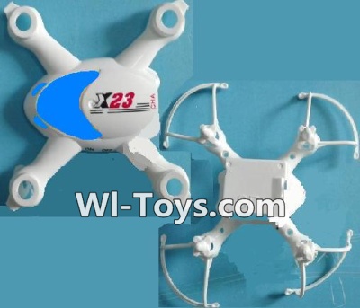 SongYang Toys X23 Spare Parts-03 Upper and Bottom shell cover-Blue,SongYang Toys X23 RC Drone Quadcopter Spare Parts,SY X23 RC Drone Replacement Accessories