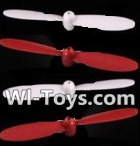 SongYang Toys X23 Spare Parts-08 Propellers,Main rotor blades(4pcs)-2X Red,2X White,SongYang Toys X23 RC Drone Quadcopter Spare Parts,SY X23 RC Drone Replacement Accessories