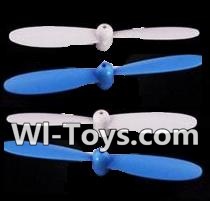 SongYang Toys X23 Spare Parts-09 Propellers,Main rotor blades(4pcs)-2X Blue,2X White,SongYang Toys X23 RC Drone Quadcopter Spare Parts,SY X23 RC Drone Replacement Accessories
