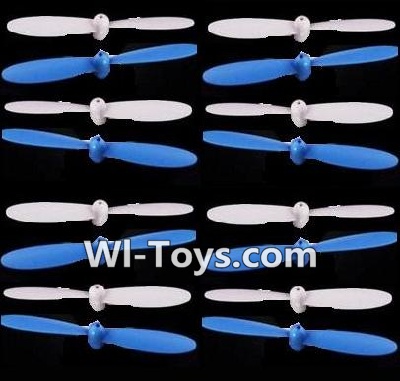 SongYang Toys X23 Spare Parts-12 Propellers,Main rotor blades(16pcs)-8X Blue,8X White,SongYang Toys X23 RC Drone Quadcopter Spare Parts,SY X23 RC Drone Replacement Accessories