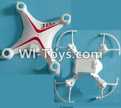 SongYang Toys X24 Spare Parts-01 Upper and Bottom shell cover-Red,SY X24 RC Quadcopter Spare parts Accessories,SongYang Toys X24 RC Drone Replacement Parts