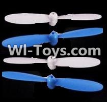 SongYang Toys X24 Spare Parts-07 Propellers,Main rotor blades(4pcs)-2X Blue,2X White,SY X24 RC Quadcopter Spare parts Accessories,SongYang Toys X24 RC Drone Replacement Parts