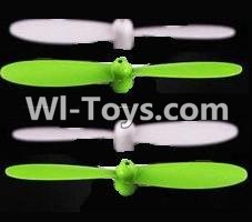 SongYang Toys X24 Spare Parts-08 Propellers,Main rotor blades(4pcs)-2X Green,2X White,SY X24 RC Quadcopter Spare parts Accessories,SongYang Toys X24 RC Drone Replacement Parts