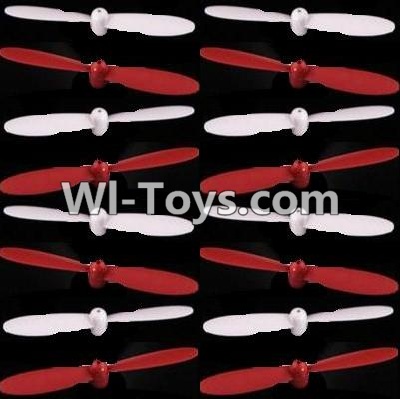 SongYang Toys X24 Spare Parts-09 Propellers,Main rotor blades(16pcs)-8X Red,8X White,SY X24 RC Quadcopter Spare parts Accessories,SongYang Toys X24 RC Drone Replacement Parts