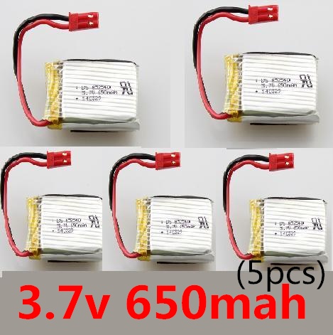 SongYang toys X25 Parts-33 Official 3.7V 650mah battery(5pcs) For the SY X25 UFO X-25 RC Quadcopter