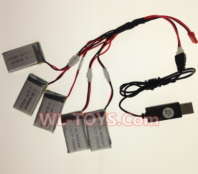 SongYang toys X5 Parts-09 USB Charger wire & Upgrade 1-to-5 Conversion wire((Not include the 5 battery) for the SongYang X5 Quadcopter SY X5 UFO rc drone