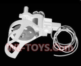 SongYang toys X7 Parts-07 Rotating Motor Assembly(Include the Motor seat,Main Motor and main gear-1pcs)-(The motor cover Color is Black)