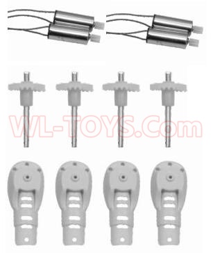 SongYang toys X8 Parts-07 Whole motor unit(Include the 4x main motor,4x Motor seat,4x Main gear with hollow pipe) For the SY X8 UFO X-8 RC Quadcopter