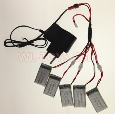 SongYang toys X8 Parts-18 USB Charger wire & Upgrade 1-to-5 Conversion wire & USB-to-Socket Conversion plug((Not include the 5 battery) For the SY X8 UFO X-8 RC Quadcopter