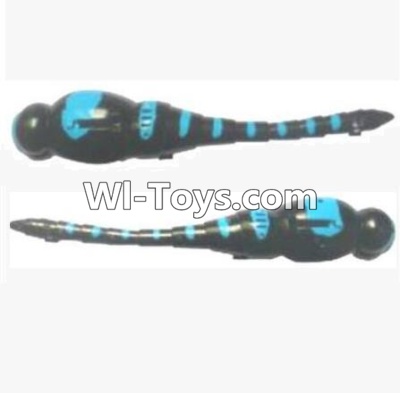 Subotech S700 Parts-03 Left and Right Shell cover-Blue,Subotech S700 RC dragonfly Helicopter Spare Parts Accessories,S700 Replacement parts