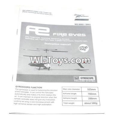 Subotech S909 Spare Parts-76 Engligh Manual,Subotech S909 RC helicopter Replacement Parts Accessories
