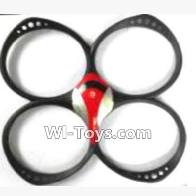 Subotech S910 Spare Parts-02 Outer protect frame-Red,Subotech S910 RC Quadcopter Drone Spare Parts Accessories,S910 RC Drone Replacement Parts