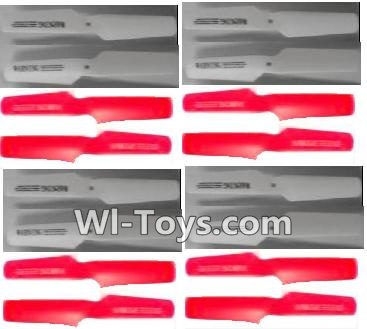 Subotech S910 Spare Parts-06 Propellers,Main rotor blades(16pcs)-(8X White,8X Red,Subotech S910 RC Quadcopter Drone Spare Parts Accessories,S910 RC Drone Replacement Parts