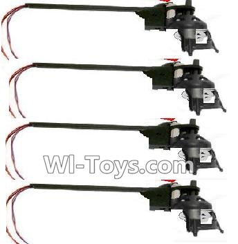 Subotech S910 Spare Parts-11 Rotating Motor Assembly with Red and Blue Wire(2pcs) & Reversing-rotating Motor Assembly with Black and White wire(2pcs),Subotech S910 RC Quadcopter Drone Spare Parts Accessories,S910 RC Drone Replacement Parts