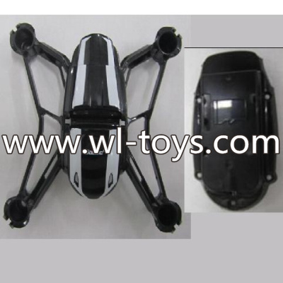 UDI U27 U927 RC Quadcopte parts-01 Upper Main body frame with sheel cover-Black & Bottome shell cover