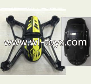 UDI U27 U927 RC Quadcopte parts-02 Upper Main body frame with sheel cover-Yellow & Bottome shell cover