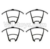 UDI U818S U842 U842-1 RC Quadcopter parts-04 Outer protect frame for the blades-Black(4pcs)