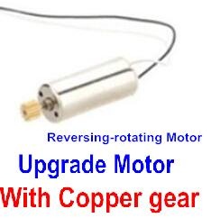 Holy Stone U818A Parts-17 Reversing-rotating Motor with Black and white wire(1pcs)-With Copper gear,Holy Stone U818A Quadcopter parts,U818A rc Drone spare parts