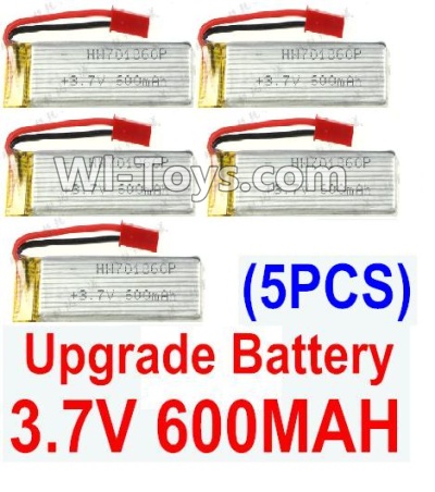 Holy Stone U818A Parts-25 Upgrade 3.7v 600mah battery(5pcs)-Size-64X17X8.5MM,Holy Stone U818A Quadcopter parts,U818A rc Drone spare parts