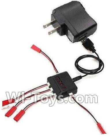 Holy Stone U818A Parts-27 Upgrade 1-to-5 charger with balance charger & USB-to-Socket Conversion plug,Holy Stone U818A Quadcopter parts,U818A rc Drone spare parts