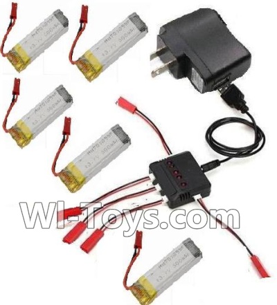 Holy Stone U818A Parts-29 5pcs 780mah Battery & Upgrade 1-to-5 charger with balance charger & USB-to-Socket Conversion plug & Conversion wire(5pcs),Holy Stone U818A Quadcopter parts,U818A rc Drone spare parts
