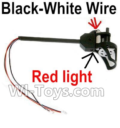 Holy Stone U818A Parts-39 Reversing-rotating Motor Assembly with Black and White wire(Red Light),Holy Stone U818A Quadcopter parts,U818A rc Drone spare parts