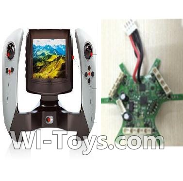 UDI U845 U845A Parts-28 Upgrade Rear-Time Transmission Transmitter(With LCD display) & Circuit board,UDIR/C U845 U845A Six-axis aircraft Spare Parts Replacement Accessories,U845 rc Hexacopter,Quadcopter drone parts