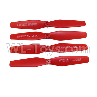 Visuo XS809HW XS809W Parts-Upgrade Propellers Parts,Main rotor blades(4pcs)-Red
