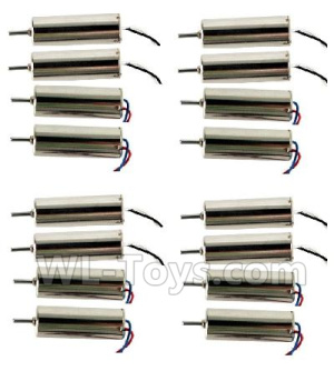 Wltoys Q676 Parts-04-01 Main motor with Black and White Wire(8pcs-(CW) & Main motor with Red and Blue wire(8pcs-CCW),Wltoys Q676 RC Quadcopter Drone Spare Parts Accessories,Wltoys Model Q676 Replacement Accessories